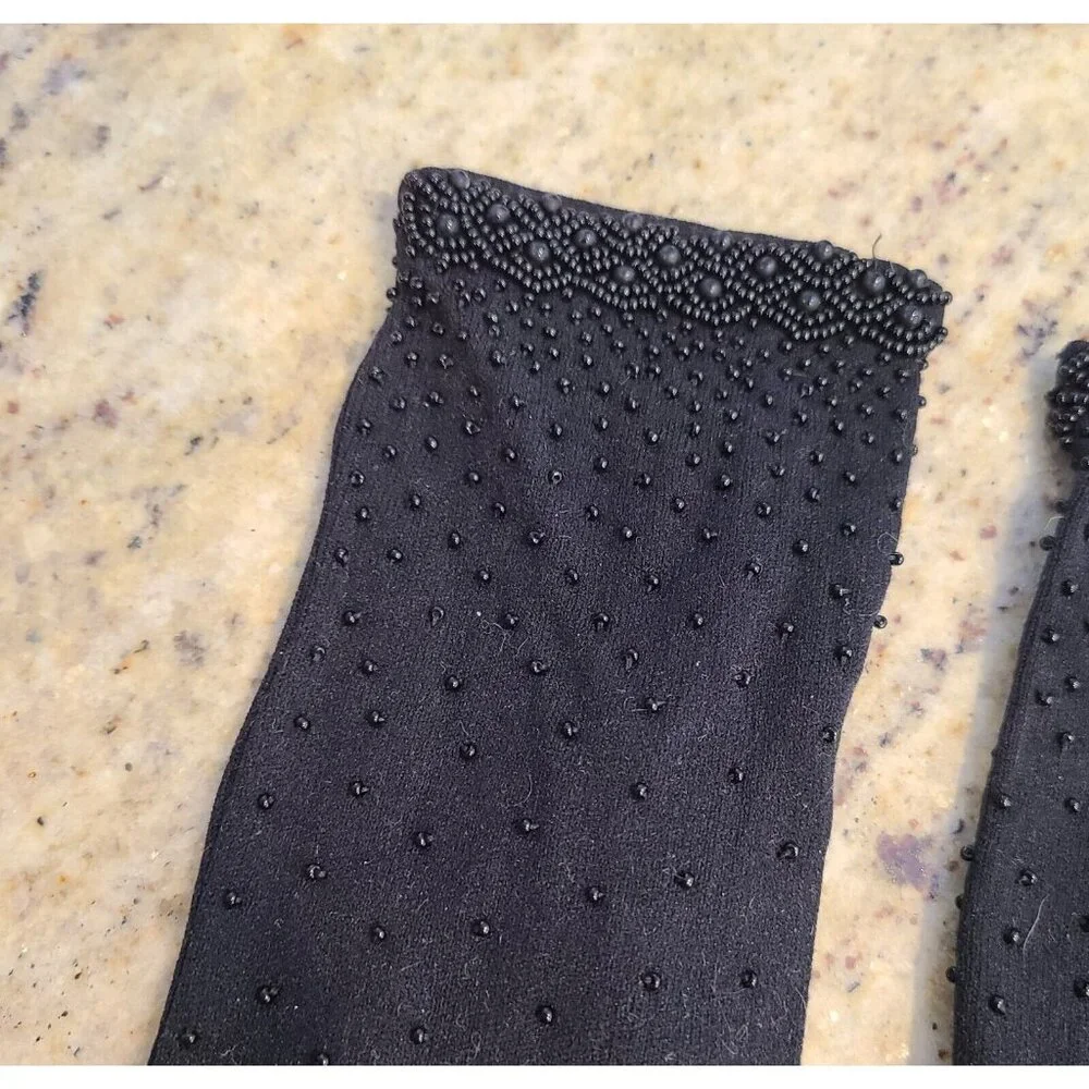 New? Vintage One Size Black Nylon Stretch Formal 8